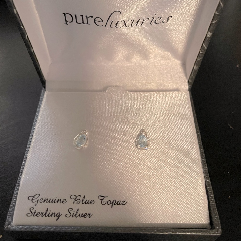 Blue topaz earrings